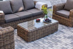 "Палермо" лаунж-зона из искусственного ротанга, цвет соломенный