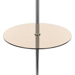 Citilux Линц CL402970T Торшер хром со столиком и белым абажуром