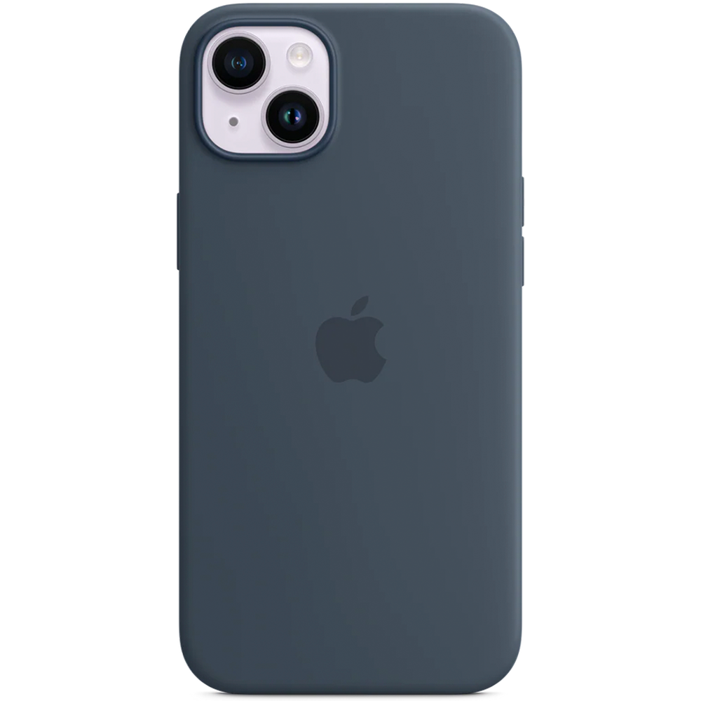 Силиконовый чехол с поддержкой MagSafe Apple Silicone Case для iPhone 14 Plus, Storm Blue (Штормовое небо)