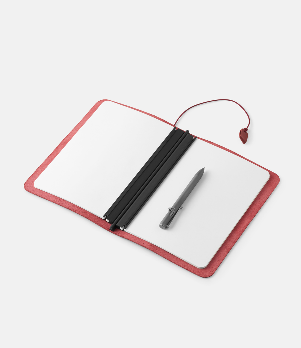 Antou NOTA Work set veg tanned leather Deep Red — модульный блокнот