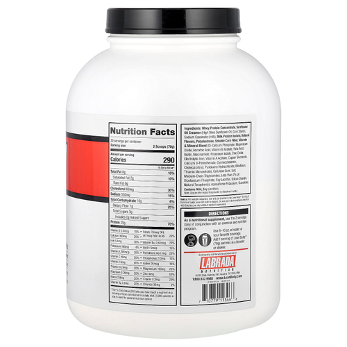 Labrada Nutrition, Lean Body, протеиновая смесь для приготовления коктейля, ваниль, 2100 г (4,63 фунта)