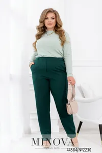 Брюки 2230-темно-зеленый Minova