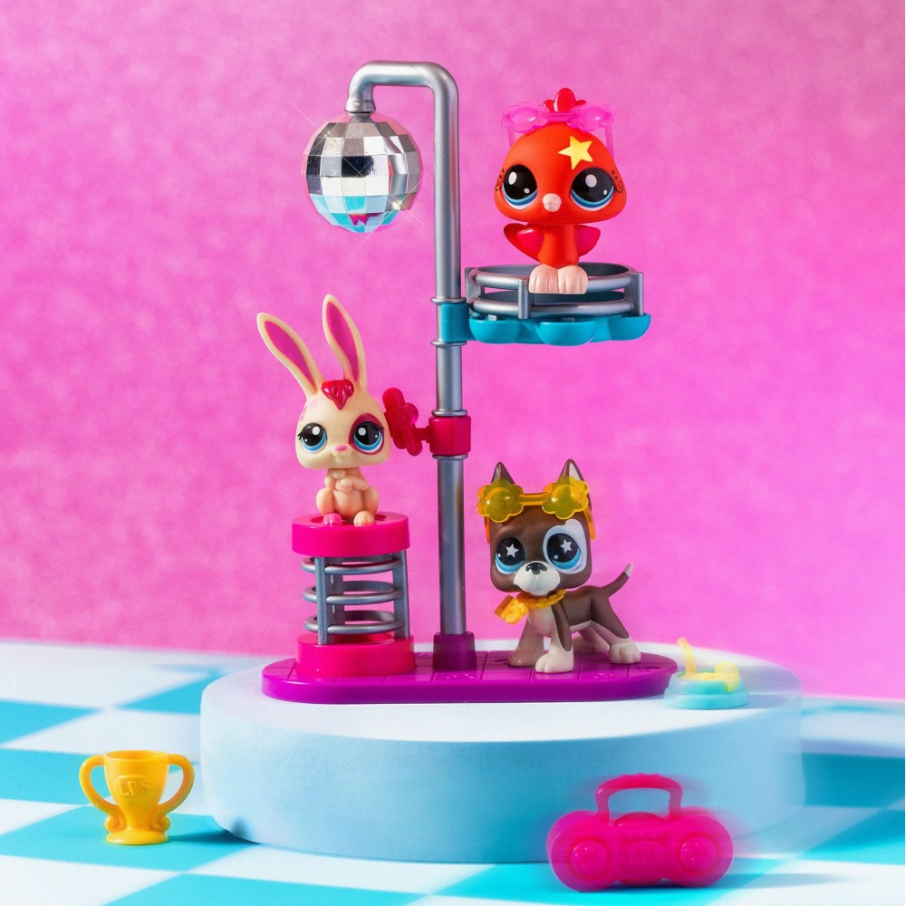 Littlest Pet Shop - DISCO Набор с тремя животными 3-ПАК + аксессуары LPS00637