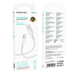 Кабель USB - TypeC BOROFONE BX116 (белый) 1м