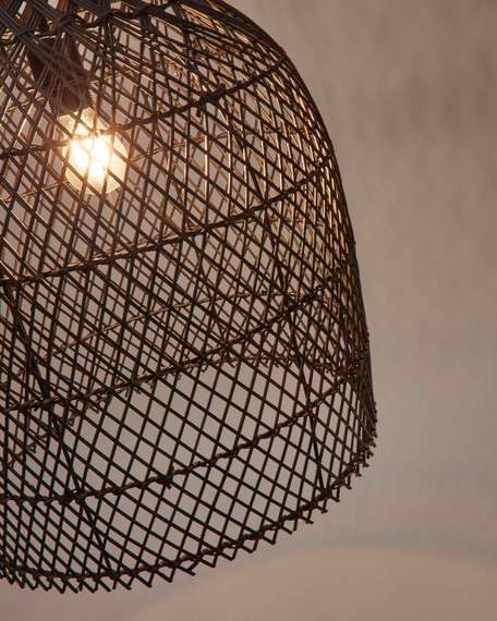 Абажур Domitila, черный ротанг, Ø44х52 см