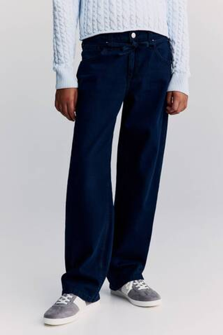 H&M Джинсы Baggy Fit Low, темно-синий