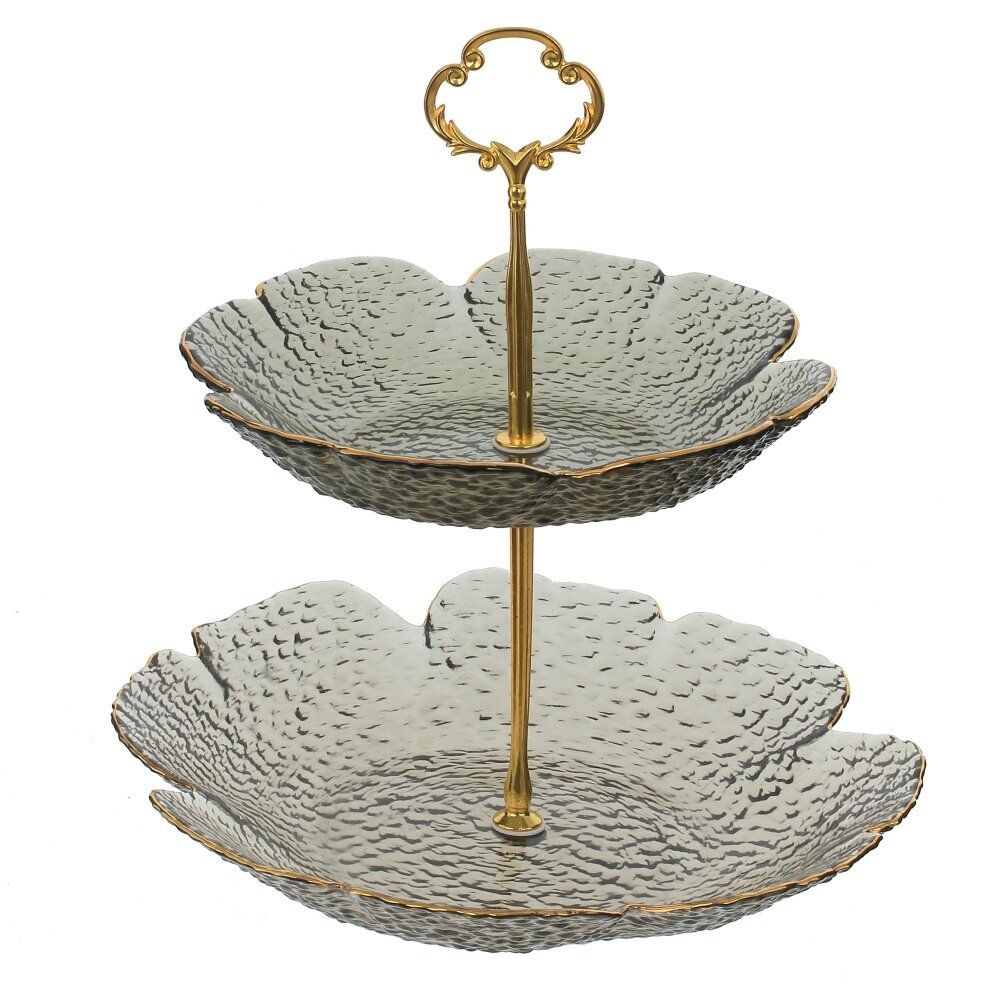 GAEM Ваза для фруктов 2-х ярусная, L23 W23 H25 см