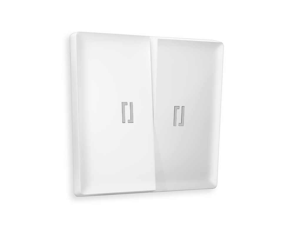 AP1240 Лицевая панель ALFA (Белый матовый) для 2-кл выключателей с подсветкой QUANT