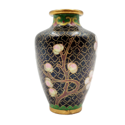 Старинная вазочка Китай ветка сакуры в технике Cloisonne (Клуазонне) Китай. Первая половина  20 в