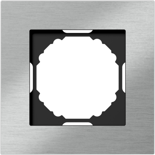 Рамка 1-я, Natural серебристый алюминий, серия A07