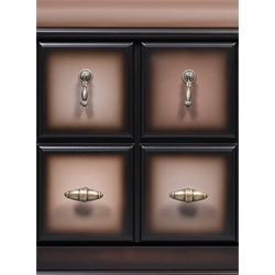 Банкетка Пандора 4 с обувницей Орех Оберджин Шоколад