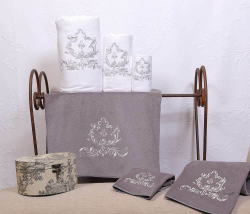 Набор полотенец 3шт Texteis Iris Set 3 Towels серый