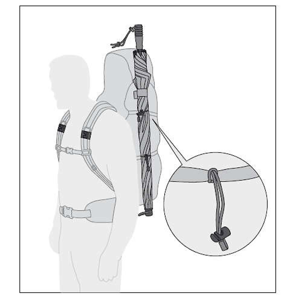 Зонт с креплением к рюкзаку Euroschirm Swing Handsfree Navy Blue