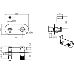 Гигиенический душ Boheme Stick 127-WG.2 со смесителем, С ВНУТРЕННЕЙ ЧАСТЬЮ, white, touch gold