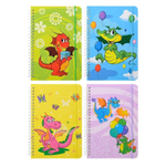 Блокнот детский Basir на резинке, формат А5, серия "Дракон", переплет 7БЦ, 20.5*14 см, 60 листов, ассорти