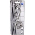 Подхват для штор на магните «Цветок серебро» 6,5см