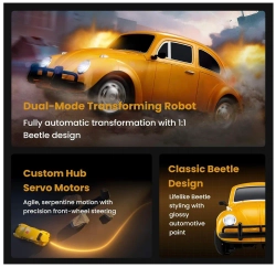 Робот-трансформер Robosen Transformers G1 Бамблби с голосовыми командами и программируемыми движениями