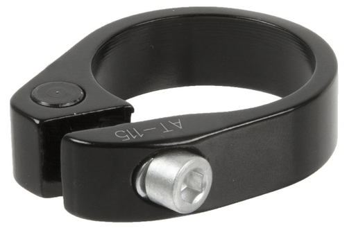 Хомут подсед. 34,9мм алюминий 23г совместим с карбон. рамами (10) черный ZOOM