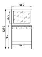 Туалетный столик с зеркалом и ящиком Марм, 66х38х127 см