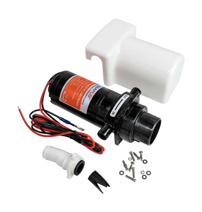 Насос электрический для унитаза, круглый фланец 12 В, SeaFlo