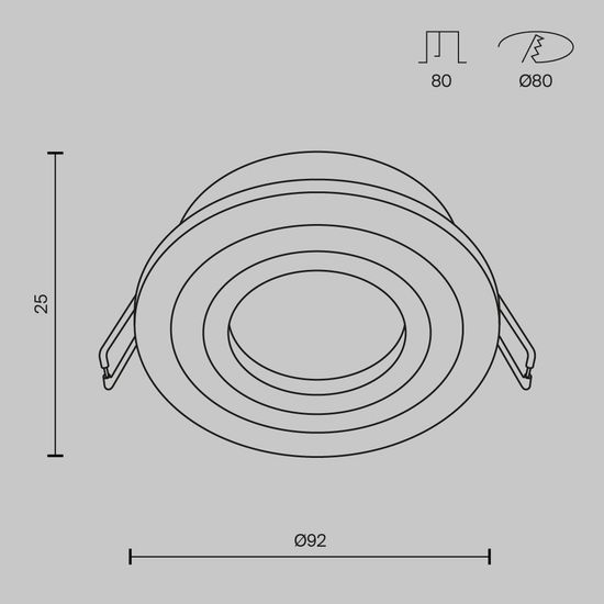 Встраиваемый светильник Technical DL023-2-01B