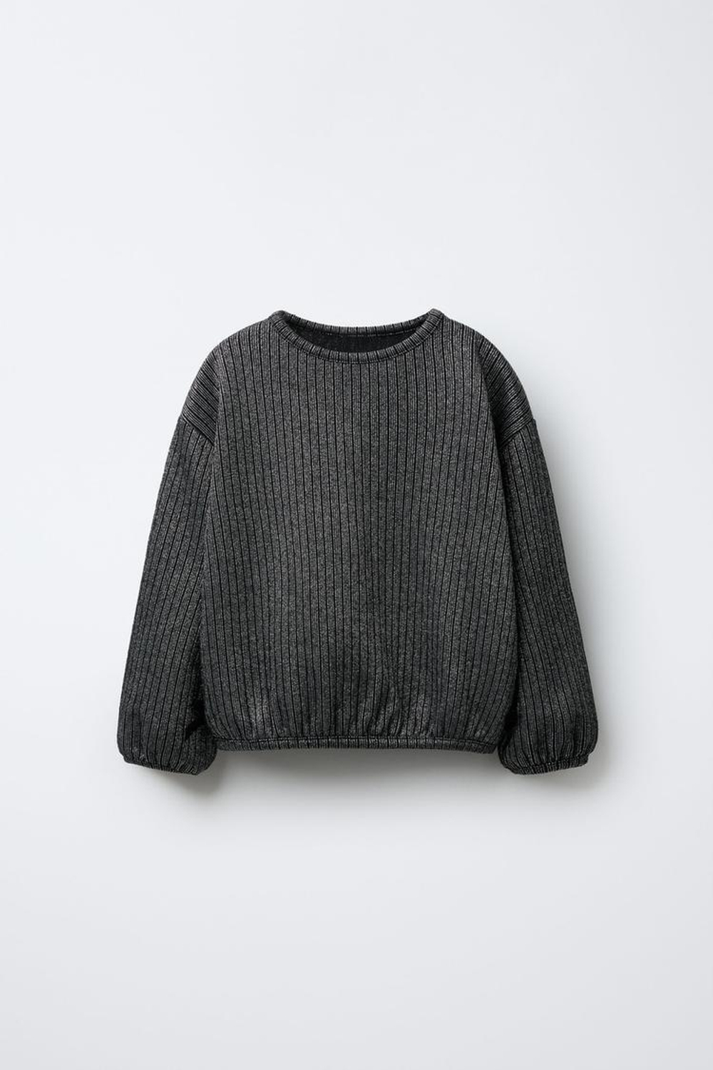 ZARA БЛЕСТЯЩАЯ ФУТБОЛКА В РУБЧИК, ЧЕРНЫЙ