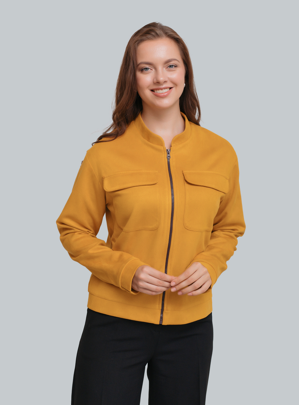 Бомбер женский АЛЕКСА (Горчица)