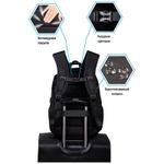 Рюкзак Berlingo City "Strict grey" 42*29*17см, 2 отделения, 3 кармана, отделение для ноутбука, USB разъем, эргономическая спинка