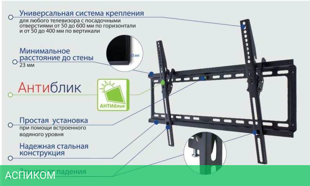 Кронштейн Kromax Ideal-2 черный (26002)