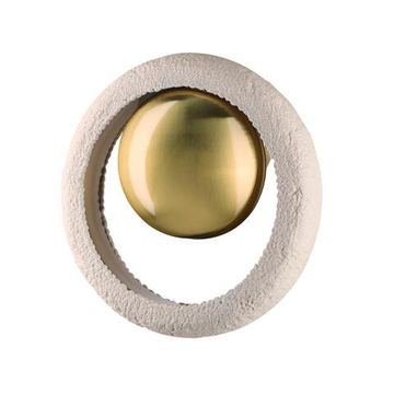 5443/1W HIGHTECH ODL_EX25 037 сатинированн.латунь/беж./металл/полирезин Настенный светильник 1*G9 LED*6W SATURN