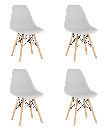 Стул Eames Style DSW светло-серый x4 (разборный каркас)