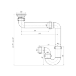 Сифон 1 1/2*40 Ani прямоточ. смещенный D5000 АНИ пласт