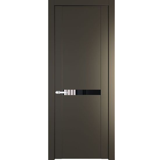 Межкомнатная дверь эмаль Profil Doors 1.4P перламутр бронза стекло чёрный лак