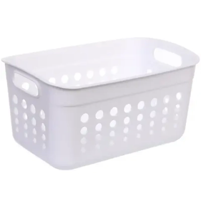 Корзина - органайзер универсальная для хранения с ручками «ТРЕВАЛЬ», цвет белый, 27.18*14см
