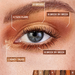 Smashbox Always On Mood Board Eye Shadow Palette - Палетка теней для век оттенок Fiery Vibes, 6 g