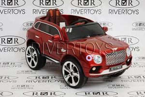 Детский электромобиль River Toys BENTLEY E777KX красный фото №2
