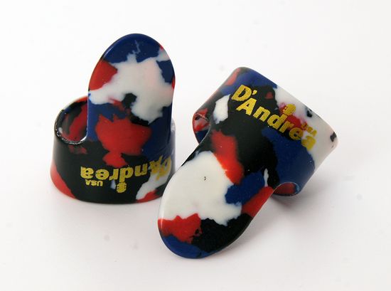 Медиаторы на палец, 12шт, большие, разноцветные, D'Andrea R374-LG-MLT