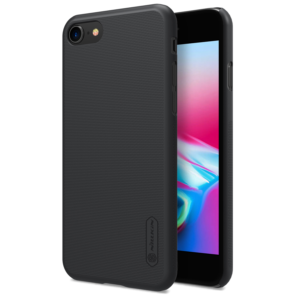 Чехол для iPhone SE (2020) и iPhone 8 от Nillkin серии Super Frosted Shield черного цвета