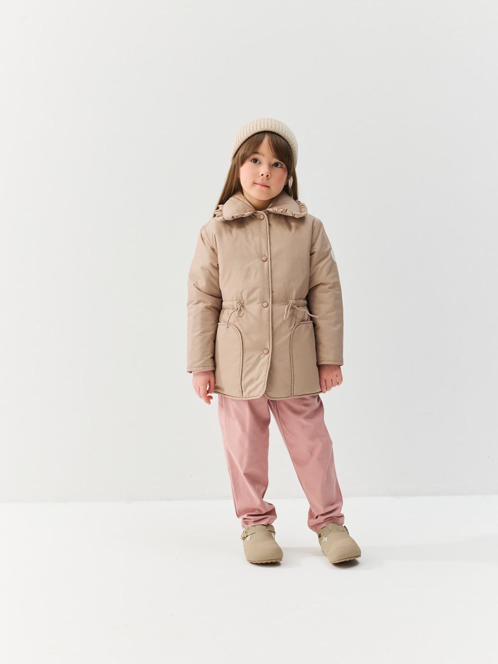 Куртка демисезонная с воротником "Кофе с молоком"