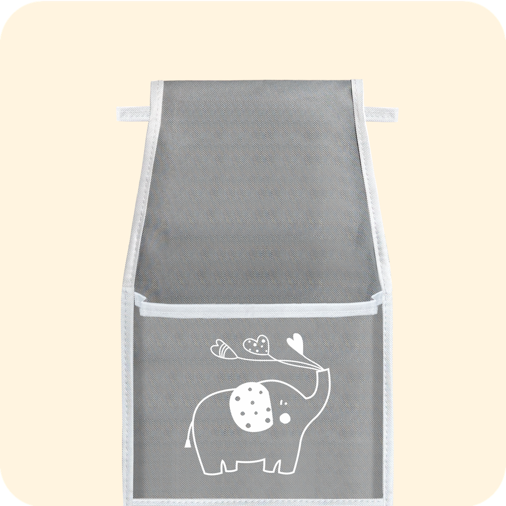 Кармашки для детского сада на резинке. Слоник