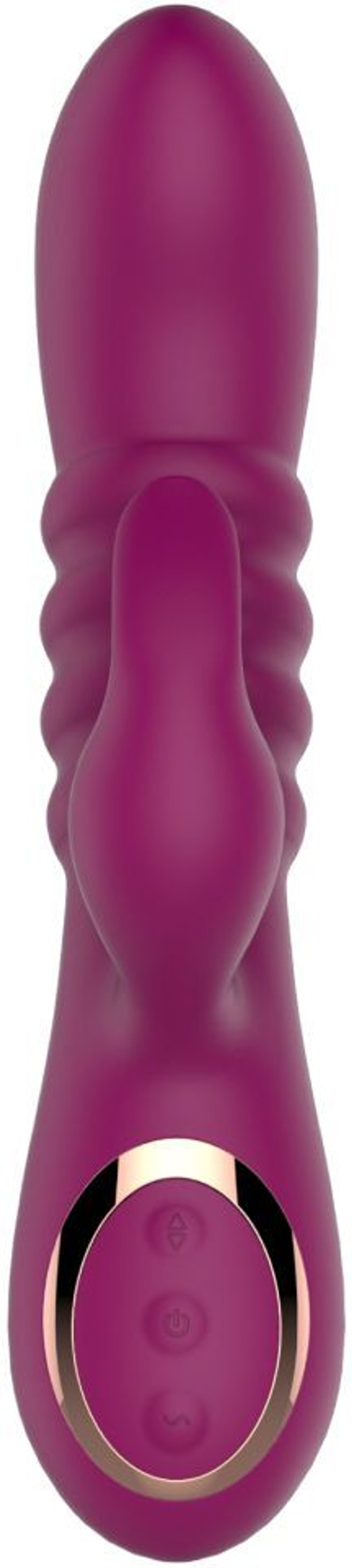 Сливовый вибратор-кролик AN Pistil - 20 см. (Цвет: красный)