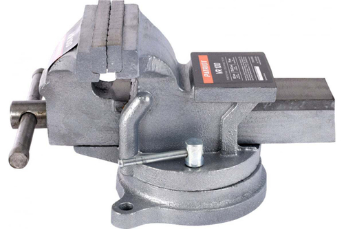 Тиски PATRIOT слесарные поворотные VR 150, ширина губок 150 мм, рабочий ход 125 мм 770000010