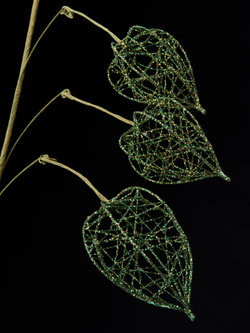 Веточка физалис 69см ChristmasDeLuxe светло-зеленая