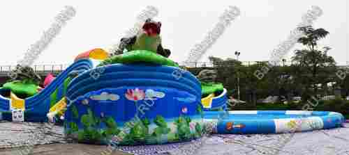 Надувной наземный аквапарк «Пруд с лотосами», 25*25*5 м