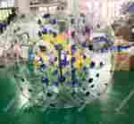 Бампербол ТПУ, диаметр 1,8 м, с синими держателями