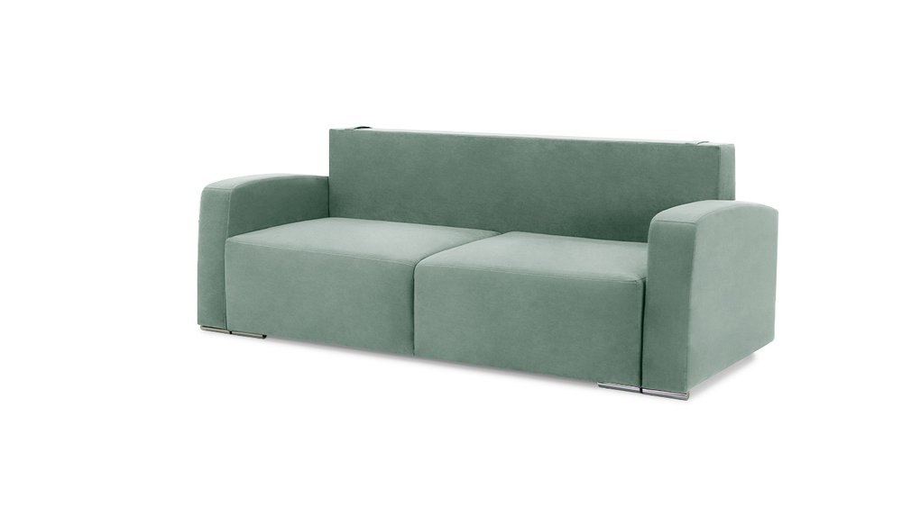 Диван Окленд Лайт Vivaldi 10 236*102*95 см, Зеленый Велюр Еврокнижка Фиеста