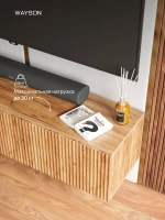 Тумба под телевизор подвесная 150х27х30 под дерево, Сиена