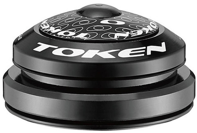 Рулевая колонка под конусный штырь 1,5 - 1-1/8, чёрная, интегрированная, картр.подш