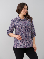 Рубашка Р-001/пьедепуль-синерозовый