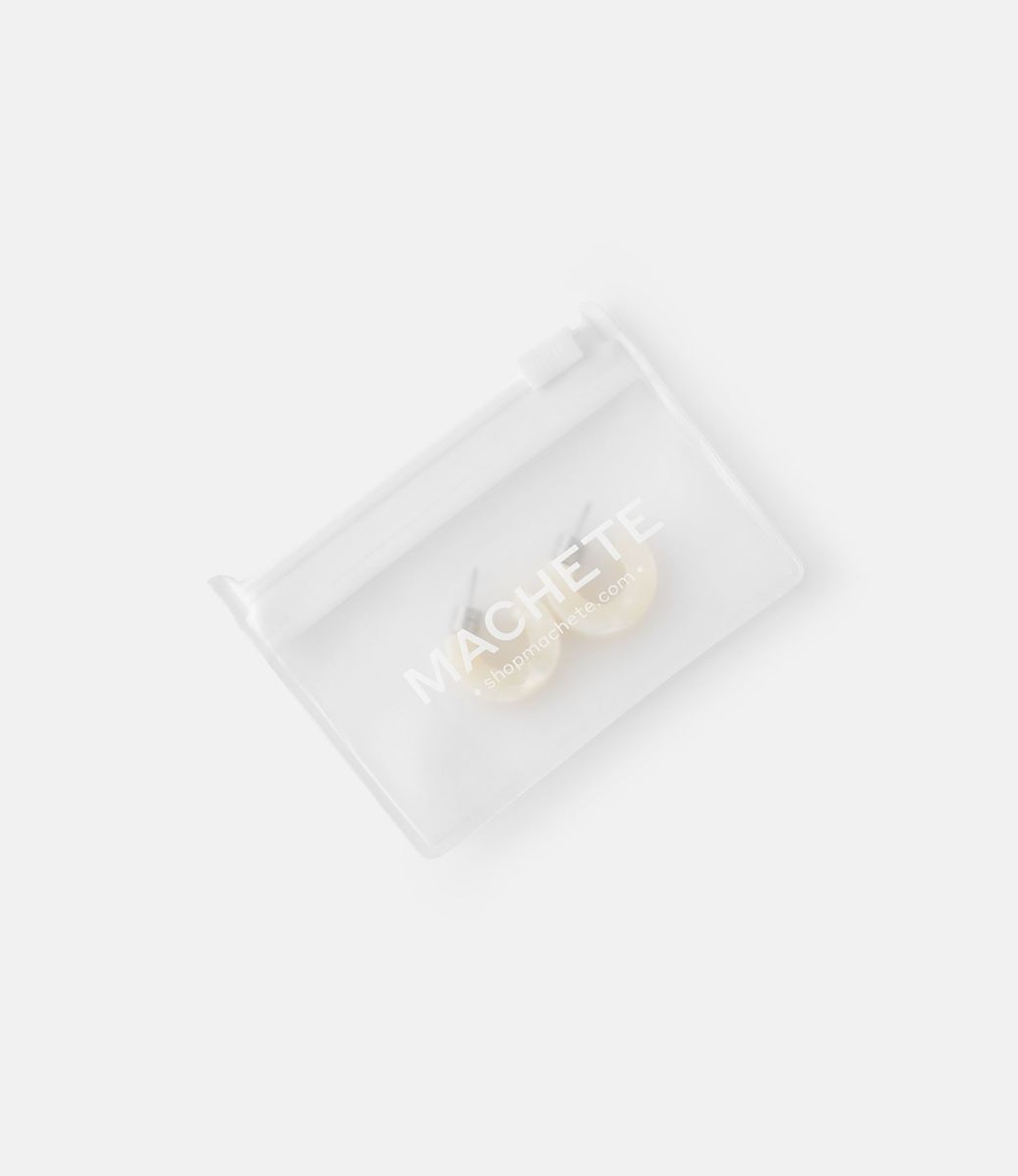 Machete Muse Hoops in White Shell — серьги из ацетата